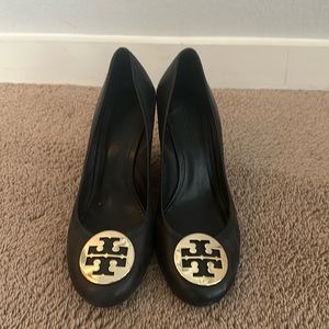 Tory Burch black wedges size 11